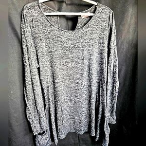 Maurices 1X Black Speckled Tunic